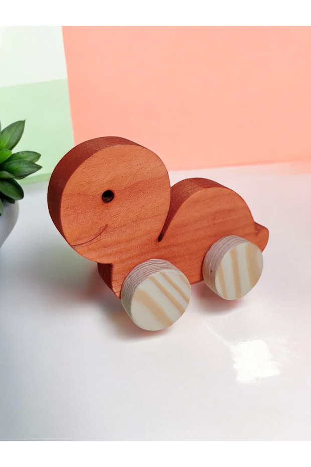 Wooden Toy Turtle Natural Handmade Toy