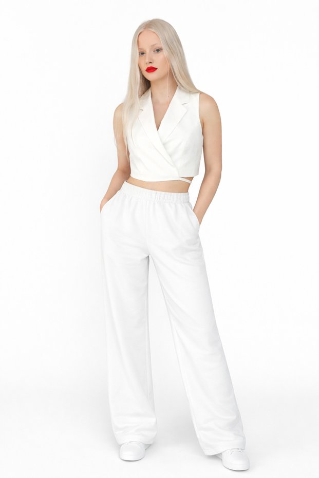 Women's Wide-Leg Sweatpants – Burgundy Flow