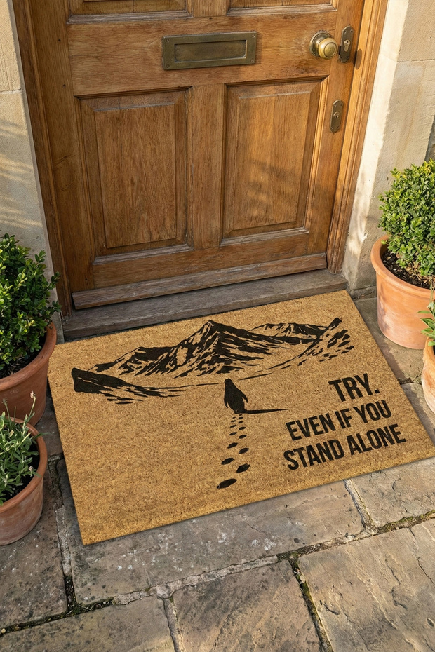 Door Mat 45X70Cm Velour Texture Coco Appearance Balcony Garden Interior Exterior Nihilist Penguin