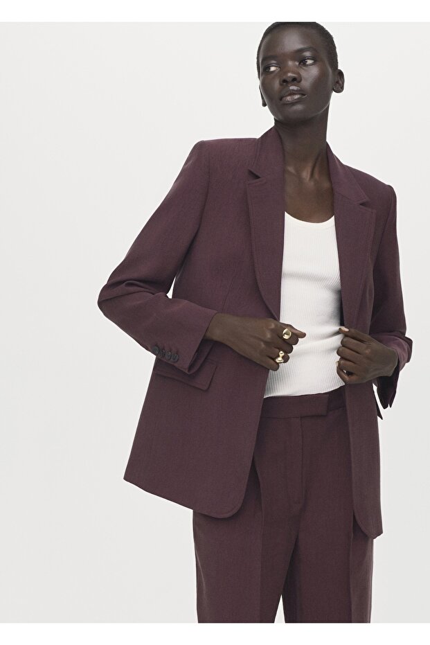 Lyocell blazer ceket - 1