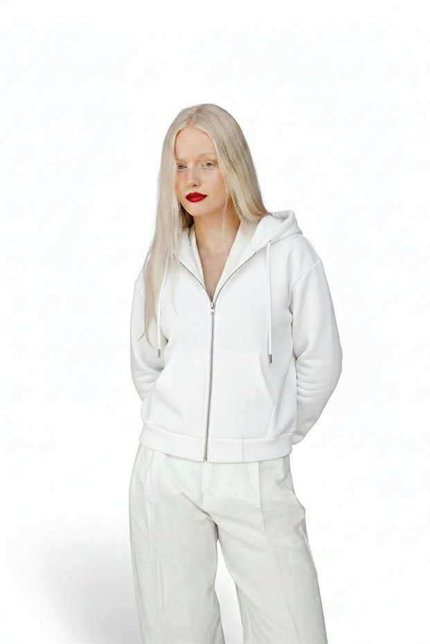 Women's Basic Zipper Hoodie – Black Shield