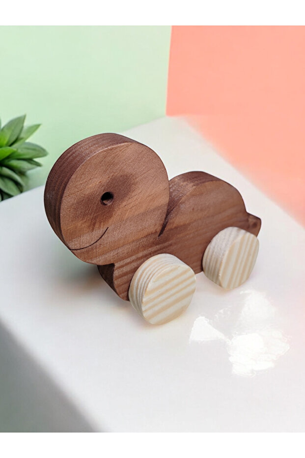 Wooden Toy Turtle Natural Handmade Toy