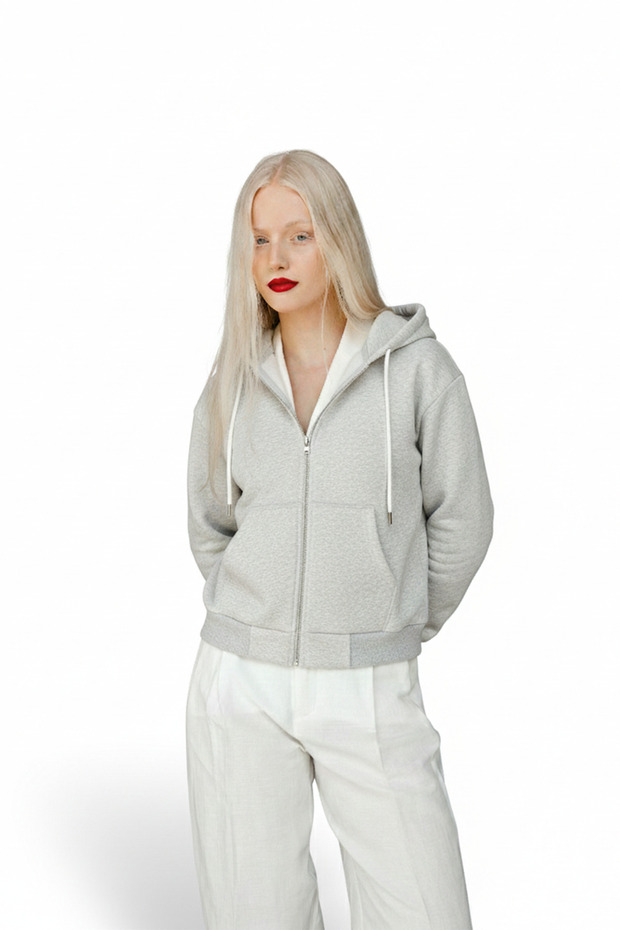 Women's Basic Zipper Hoodie – Black Shield
