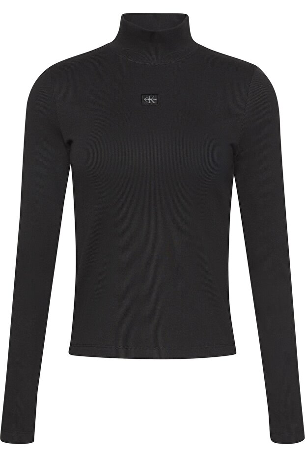 LS WOVEN LABEL TURTLENECK - 1