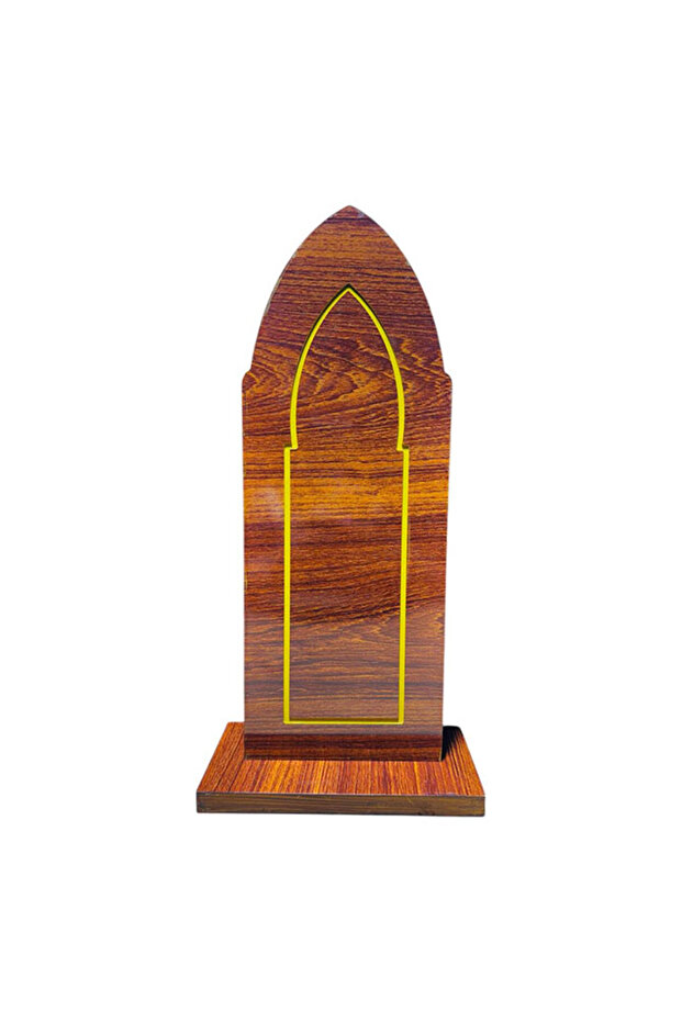 Handcrafted Wooden Prayer Sutrah | Islamic Handicraft Stand for Salah (small size 6x16 inches)