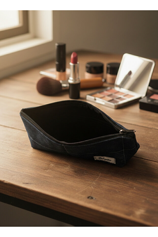 حقيبة مكياج من الدنيم - 3