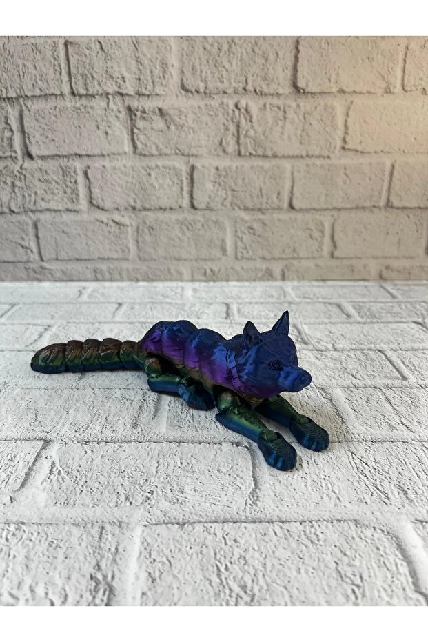 Rainbow Movable Wolf Table Decor with Flexible Joint Structure - 5