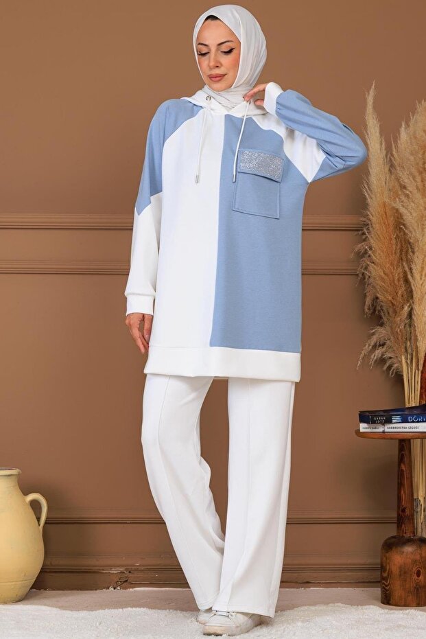 CEBİ TAŞLI KAPÜŞONLU TUNİK - 2