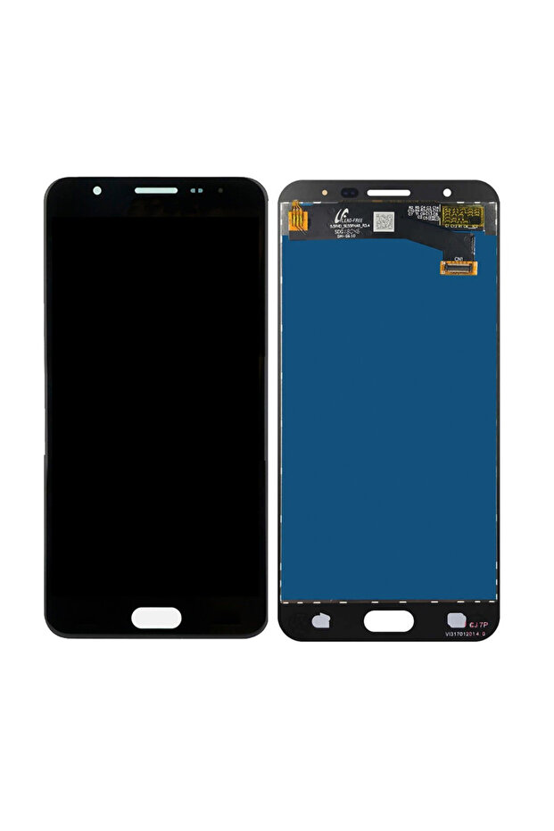 شاشة عرض LCD تعمل باللمس من نوع OLED لهاتف سامسونج جالاكسي J7 كور باللون الأسود