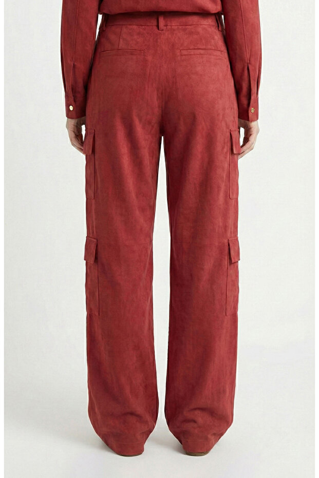 Vişne Cupro Pantolon - 3