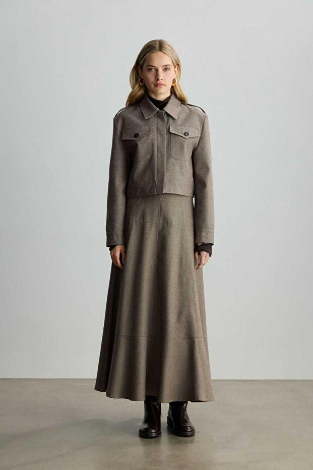 Fish Scale Patterned Short Jacket - 2