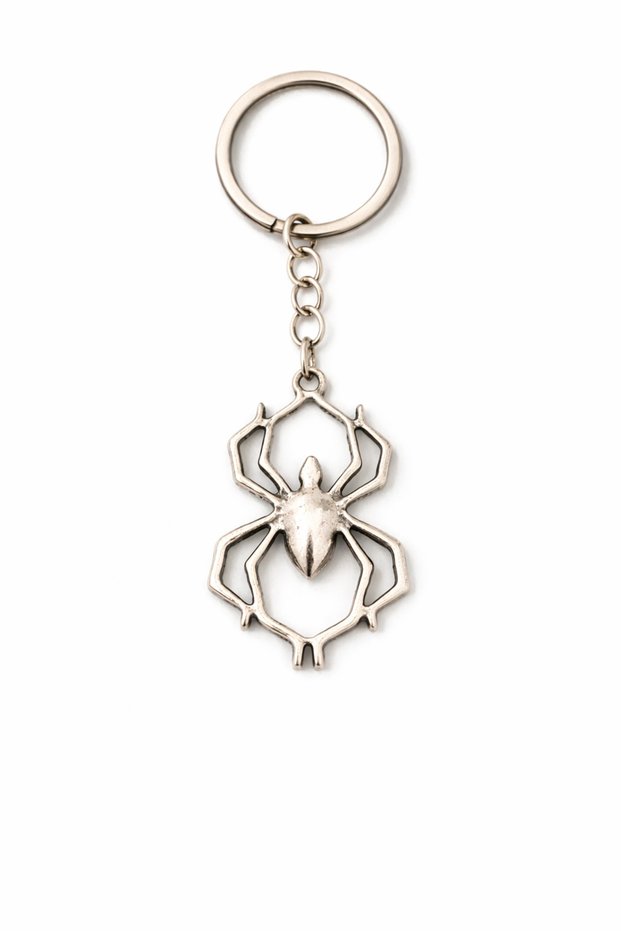Spider-Shaped Metal Figure Keychain – Design Metal Keychain