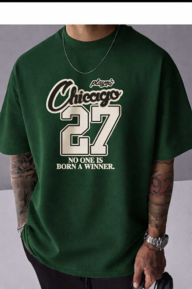 Chicago 27 Printed Green T-Shirt