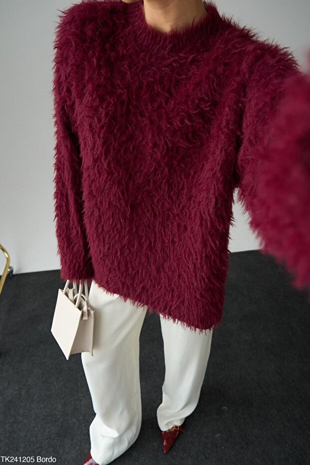 BORDO TÜYLÜ KAZAK - 3