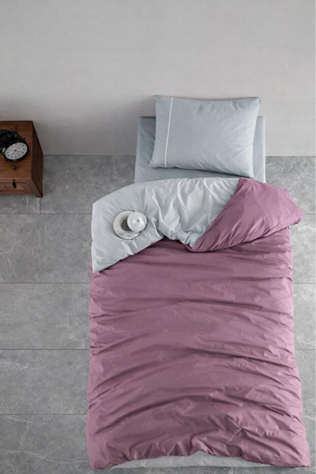 London 100% Cotton Double-Sided Single Duvet Cover Set
