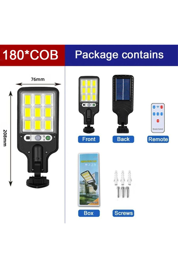 Super Bright 2025 NEW Solar Led Light Outdoor Most Powerful Outdoor Solar Lamp 3 Modes Remote Contro