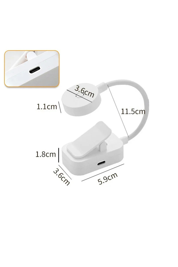 مصباح ليلي صغير قابل للطي مزود بمشبك، قابل للشحن عبر منفذ USB، مزود بثلاثة أوضاع إضاءة لحماية العين.