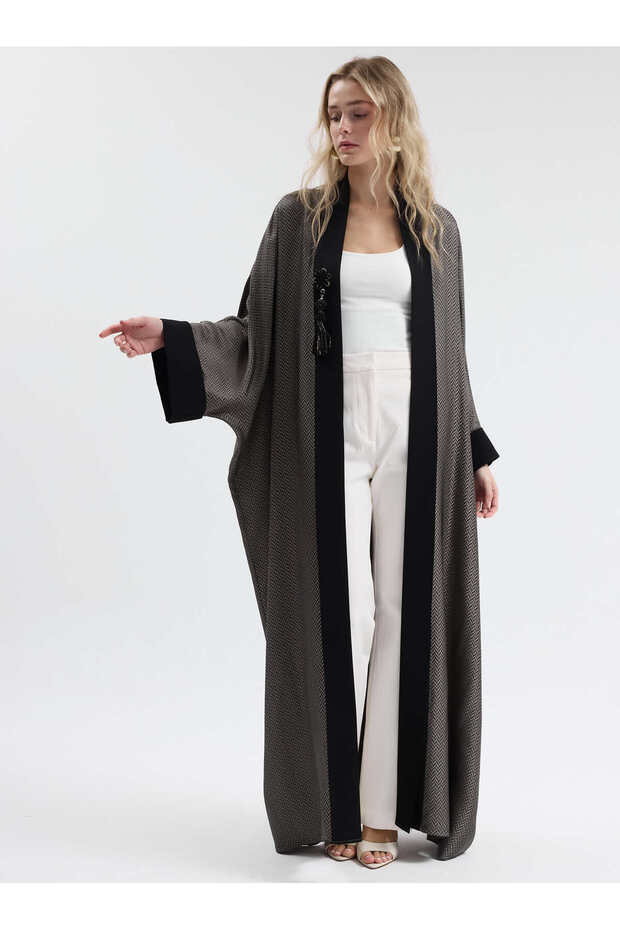 عباية بنمط زجزاج أخضر - 2