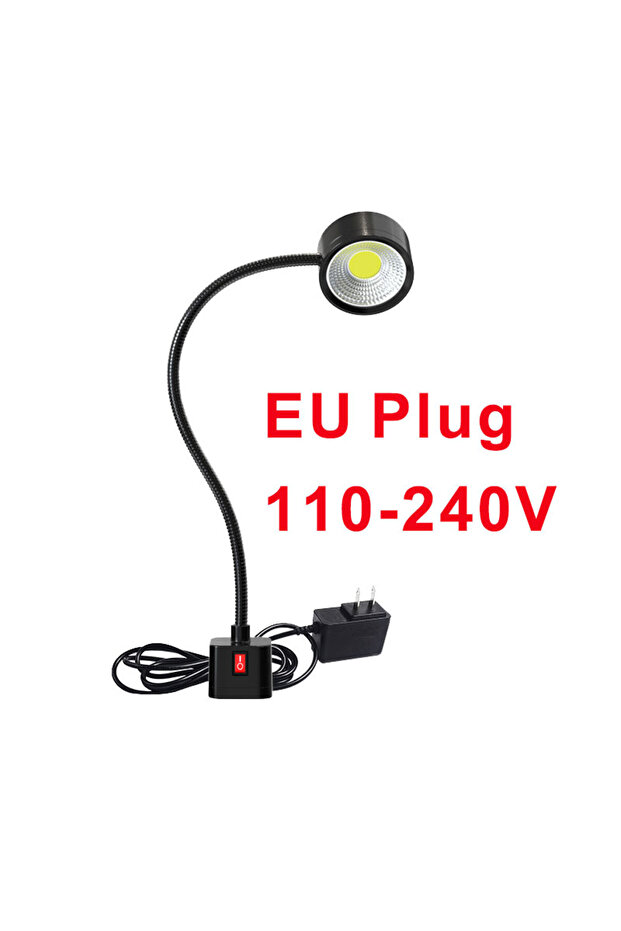 مصباح LED متعدد الوظائف ومرن، أبيض بارد، قابس أوروبي، 10 واط، لماكينات الخياطة الصناعية