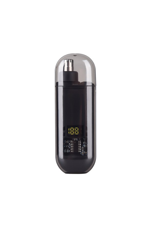 Black 2 In 1 Portable Electric Nose Hair Trimmer USB charging Nose Ears Hair Eyebrow Trimmer for Men