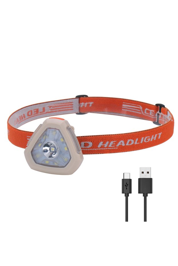 white and yellow BORUiT 300LM Cap Clip LED Headlamp Type-C Rechargeable 500mAh Headlight Red Light W