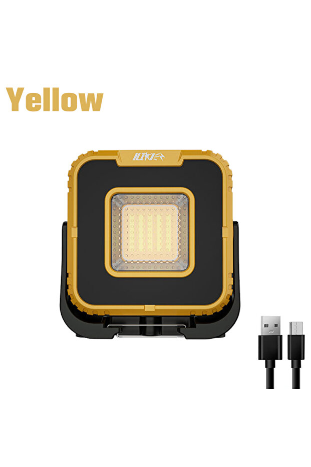 YELLOW New Portable LED Spotlight 1000LM Super Bright 3000mAh LED Work Light Rechargeable Outdoor Ca