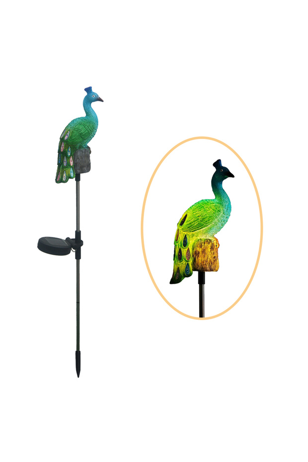 1pcs Solar Garden Lights Outdoor Peacock Garden Stakes Waterproof Path Lights Lawn Stake Ornaments f