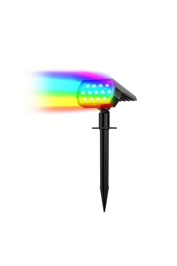 2 years 1Pc Solar Spot Lights Outdoor Color Changing 7 Modes Christmas IP65 Waterproof Land