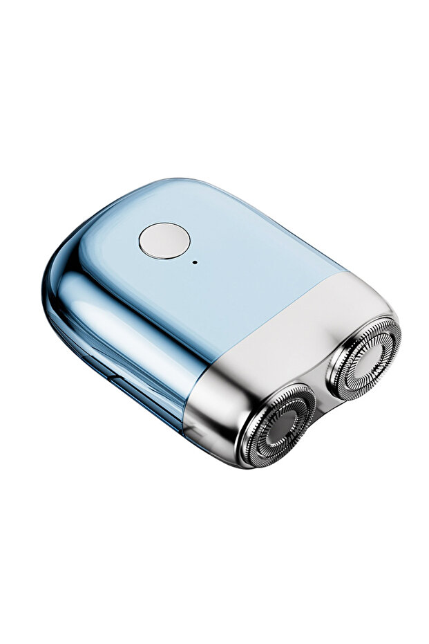 blue Mini Electric Shaver Men's Portable Beard Trimmer Shaver IPX7 Waterproof Pocket Razor