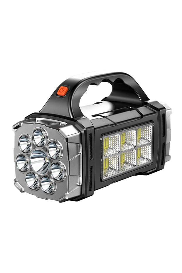 مصباح LED قابل لإعادة الشحن برأسين بقوة 200000 لومن، مصباح يدوي كبير الحجم، مصباح كشاف فائق.