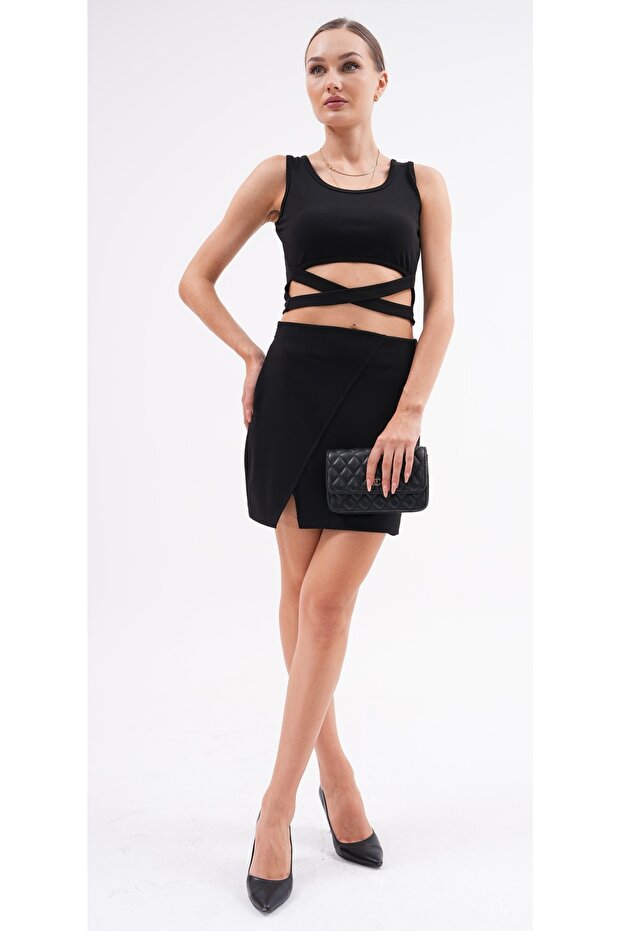 Fusta de damă cu fermoar - 5