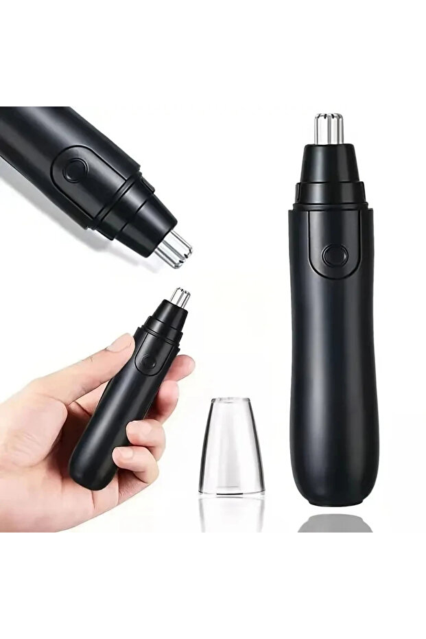 black Electric Nose Hair Trimmer Implement Shaver Clipper Men Women Ear Neck Eyebrow Trimmer Shaver