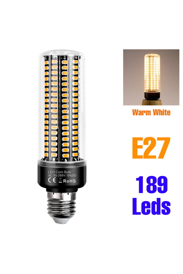 مصباح LED أبيض دافئ 30 واط E27/E26، مصباح سقف E14، مصباح AC220V، مصابيح ثريا داخلية 1