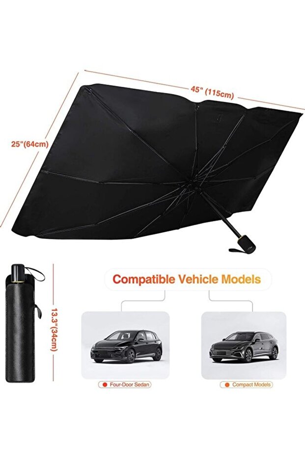 مظلة شمسية قابلة للطي للزجاج الأمامي للسيارة - 3