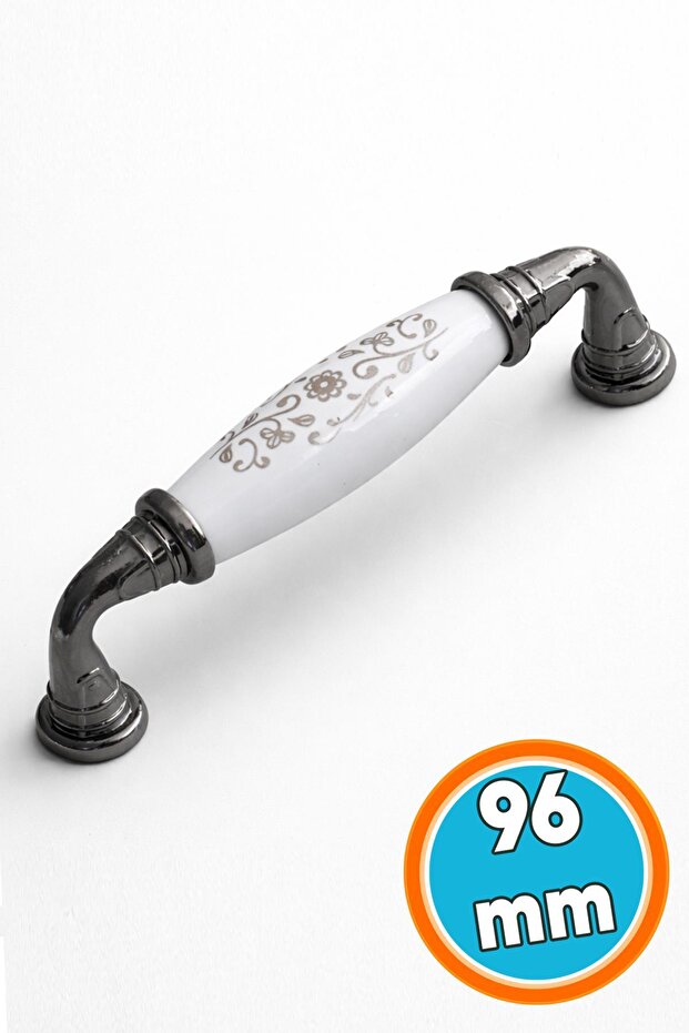 Porcelain White Smoked 96 mm Furniture Kitchen Handles Cabinet Cupboard Door Handle Drawer Handle