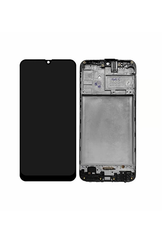 شاشة LCD تعمل باللمس لهاتف سامسونج جالاكسي M21 مع غطاء (حافظة)