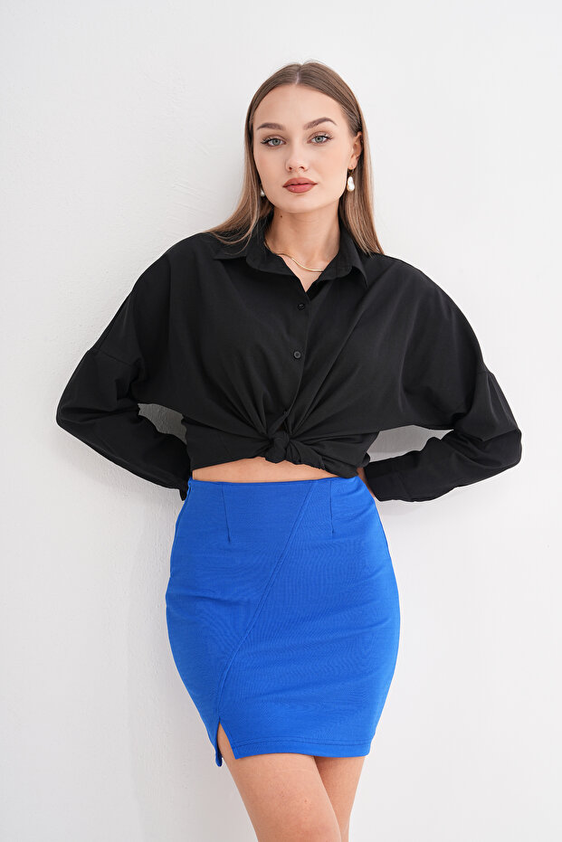 Fusta de damă cu fermoar - 4