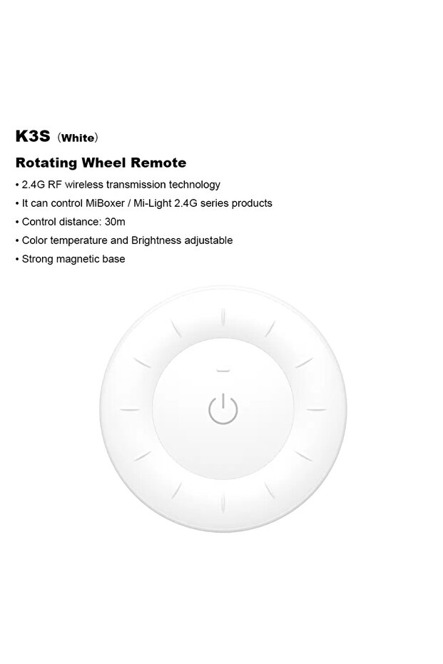 K3S-W MiBoxer K3S 2.4G جهاز تحكم عن بعد بعجلة دوارة، لوحة تحكم بدرجة حرارة اللون، تحكم عن بعد، تعتيم قابل للتعديل