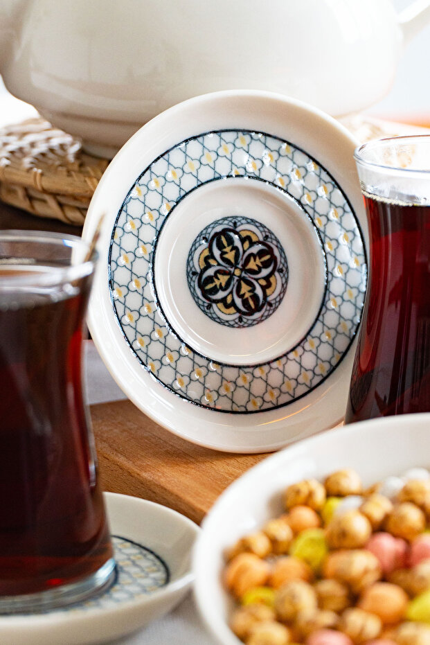 Bergama 6 Pieces Porcelain Tea Plates