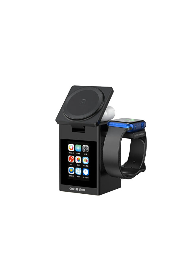 Green Lion Smart Station Pro LCD Display Wireless Charger with Speaker