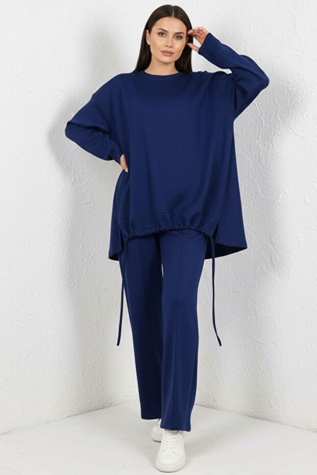 Dark Blue Modal Fabric Double Suit