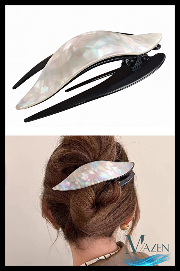 Sparkling Pearlescent Vip French Bone Buckle |   Hair Accessory - Custom Production