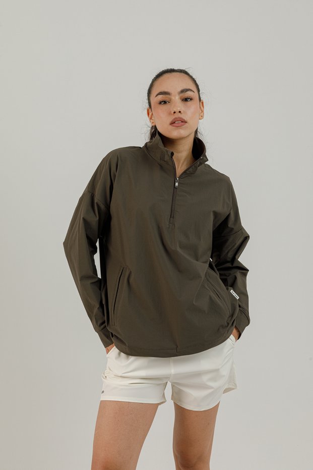 Verona Outdoor Zw-1 Women's Half-Length Zippered and Adjustable Elastic Top Khaki
