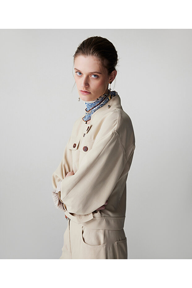 Kontrast düğmeli ceket - 6