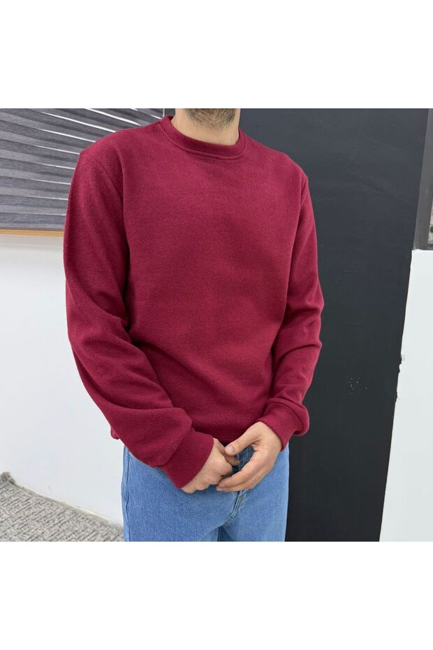 Unisex Örme Kumaş Kazak - 4