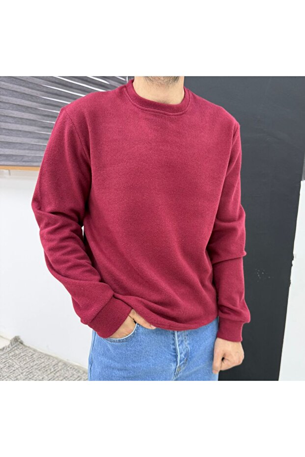 Unisex Örme Kumaş Kazak - 1