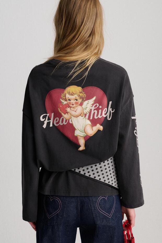 Uzun kollu Kupid t-shirt - 5