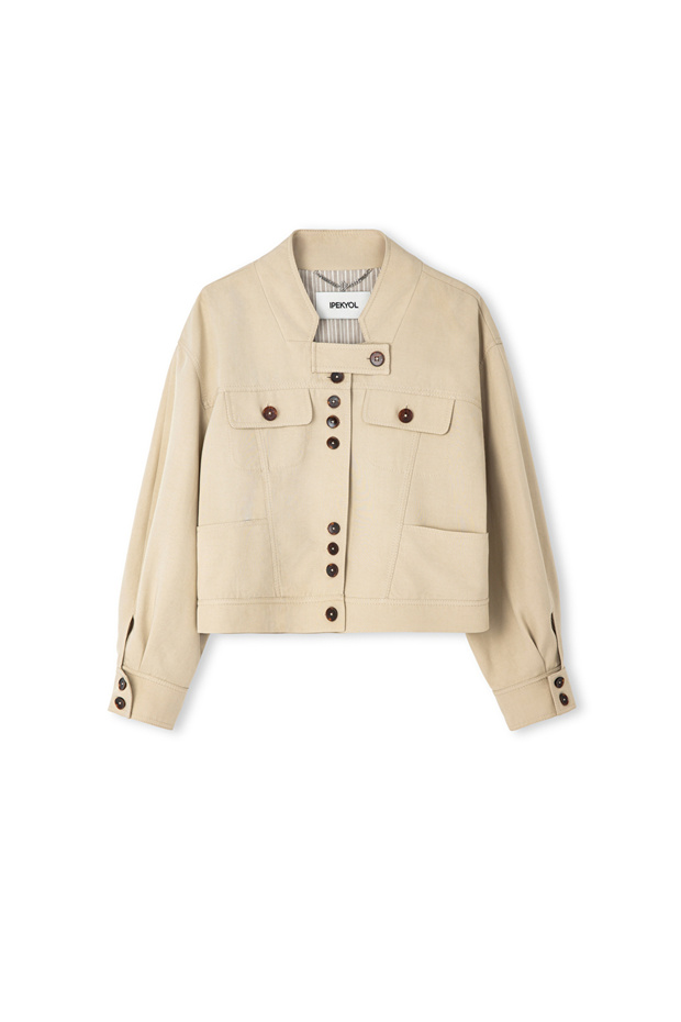 Kontrast düğmeli ceket - 3