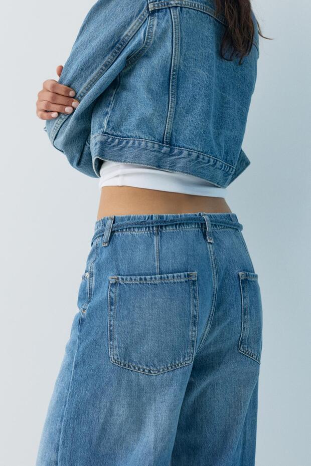 Bağcıklı baggy jean - 5