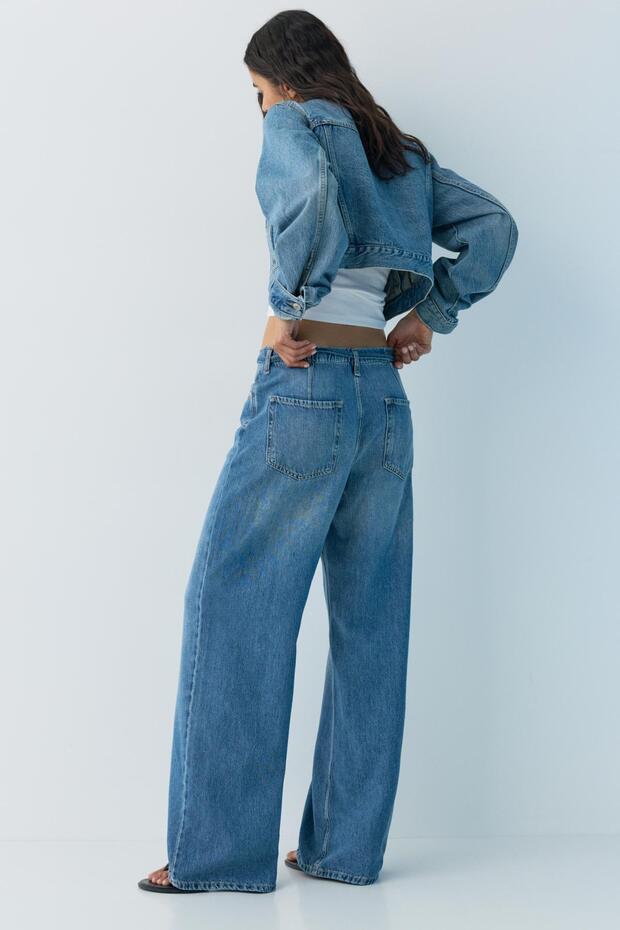 Bağcıklı baggy jean - 3
